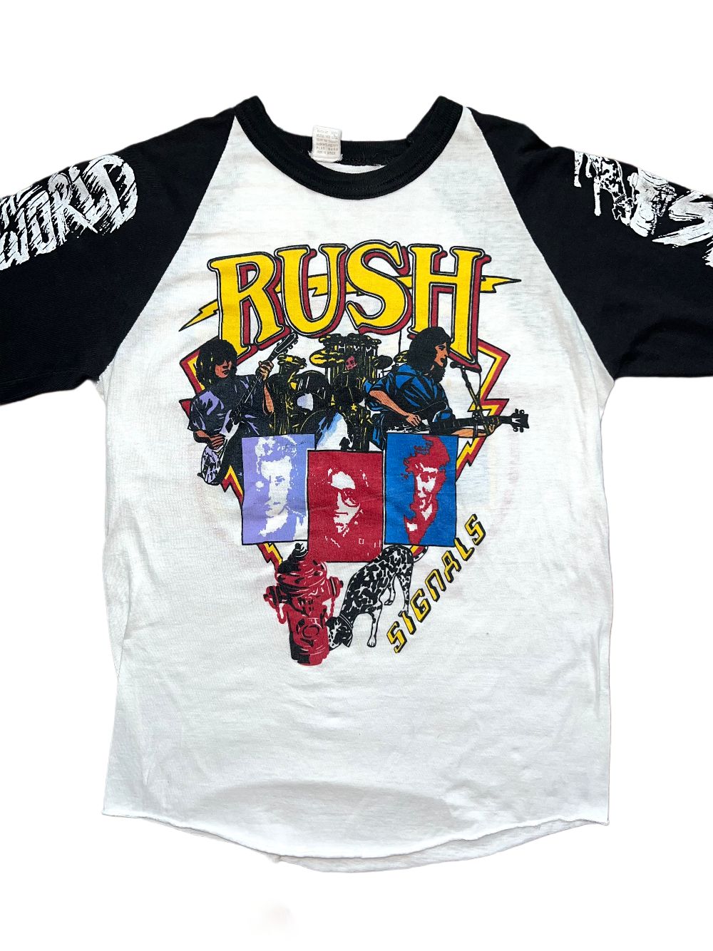 RUSH "1982 Signals" Pakistan BOOT ringer baseball tee