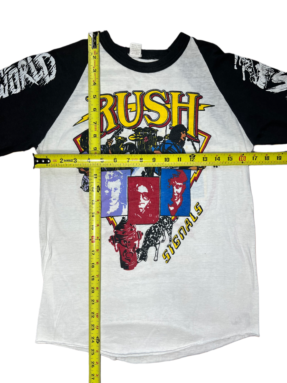 RUSH "1982 Signals" Pakistan BOOT ringer baseball tee