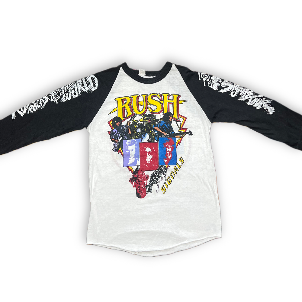 RUSH "1982 Signals" Pakistan BOOT ringer baseball tee