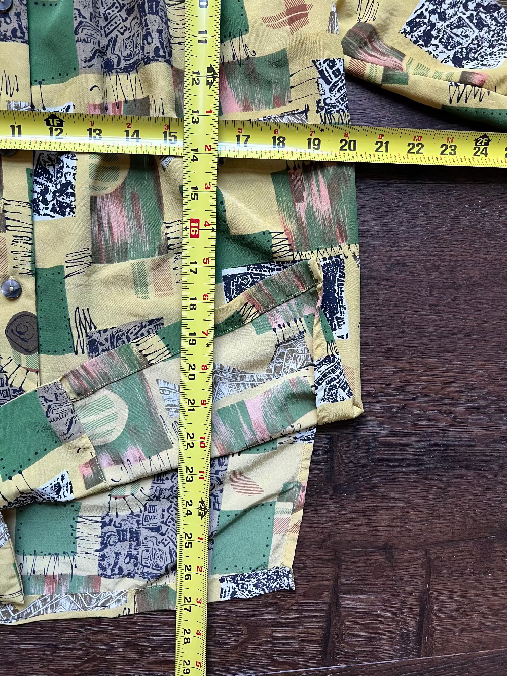 80s/90s New Fashion Earth Tone AOP Button Up