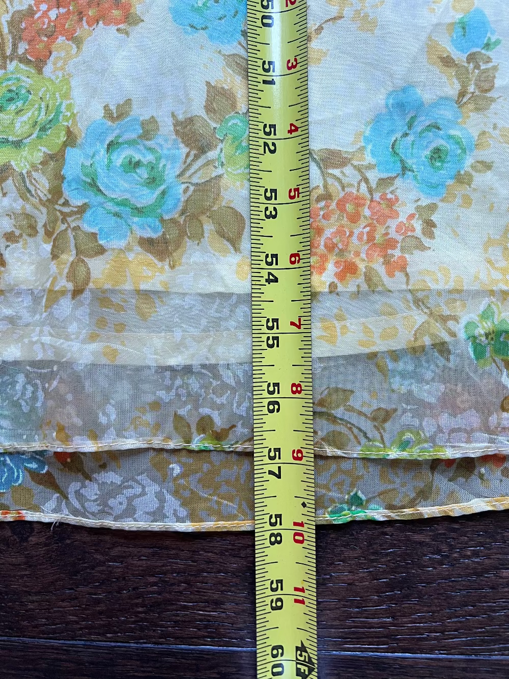 1960s Yellow Floral Organza– Handmade Vintage Evening Dress