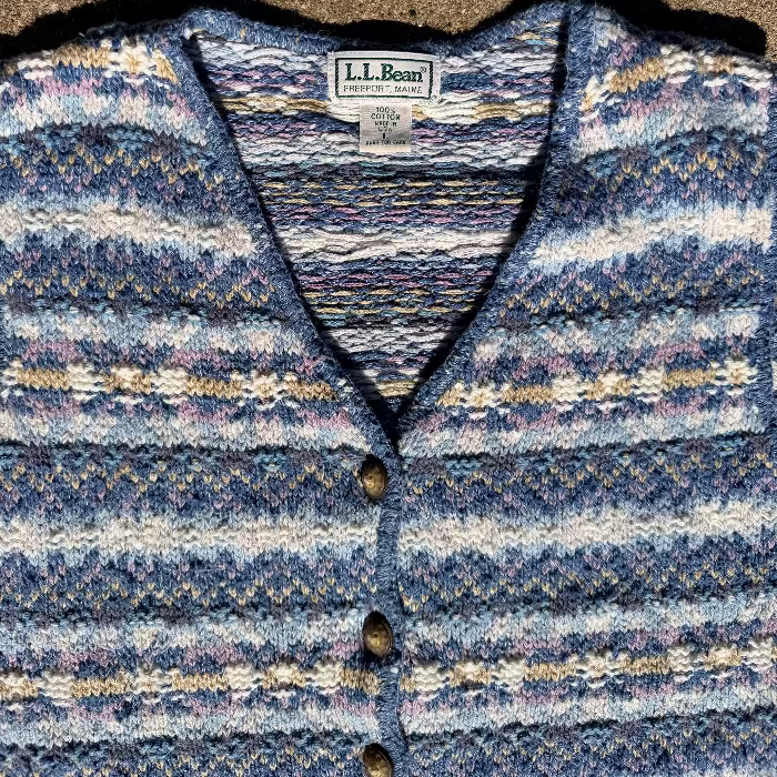 L.L. Bean Fair Isle Knit Vest 90s