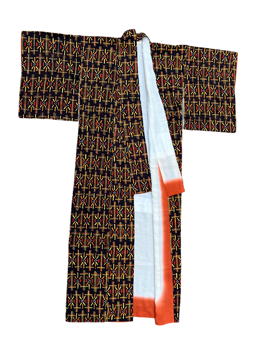 1950's Japanese Kimono "Warped Geometry"