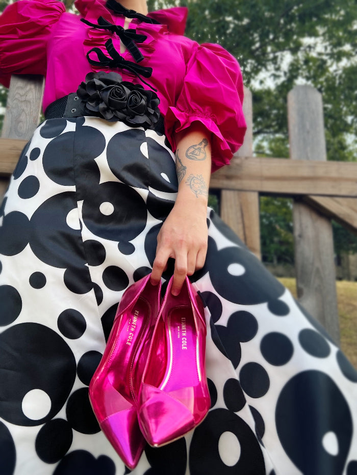 Venus Y2K B&W Mod Dot Skirt