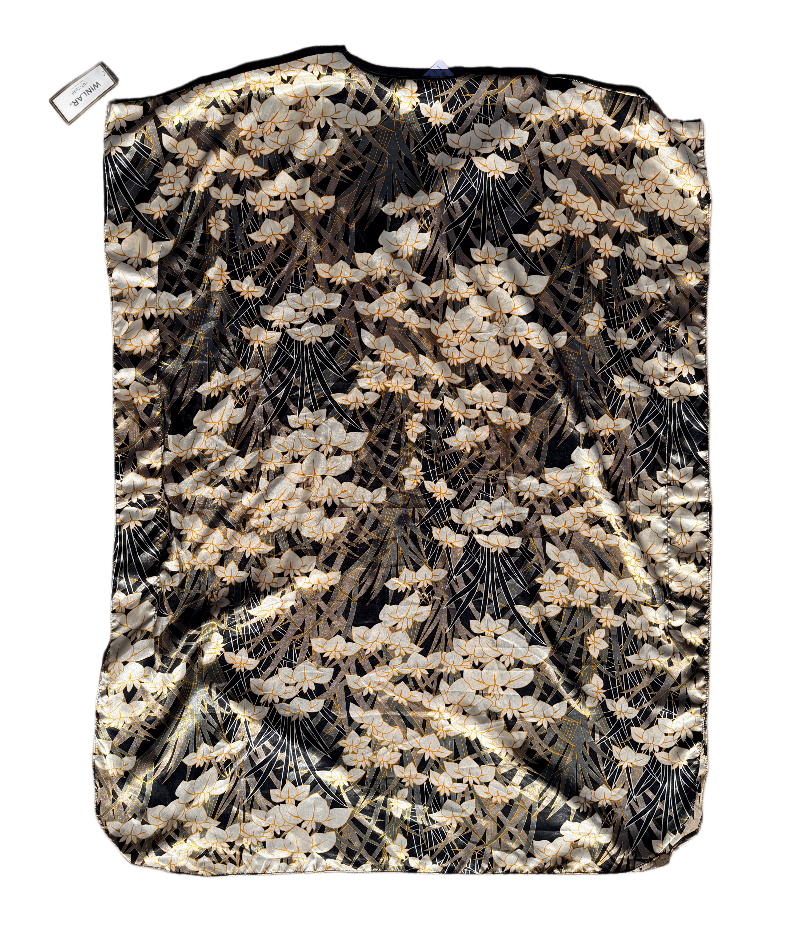 Winlar Gold Floral Satin Caftan —NWT, 90s/00s