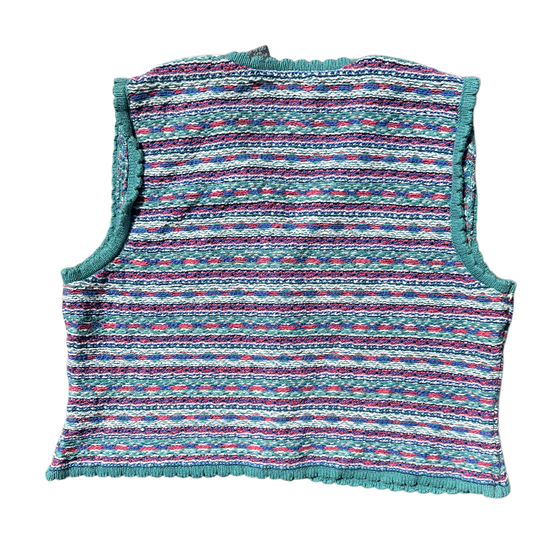 Early 90s Multicolor Cropped Knit Vest