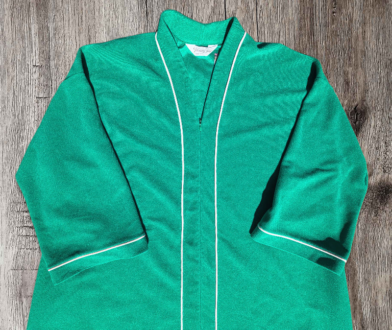 Vanity Fair Teal Lounge Robe 1980s