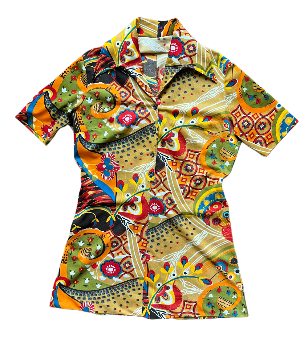 70's Psychedelic Mini Dress