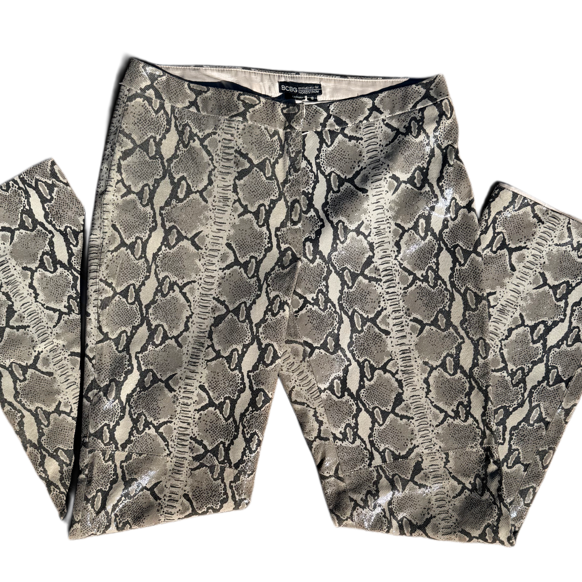 BCBG Snakeskin Leather Pants Y2K