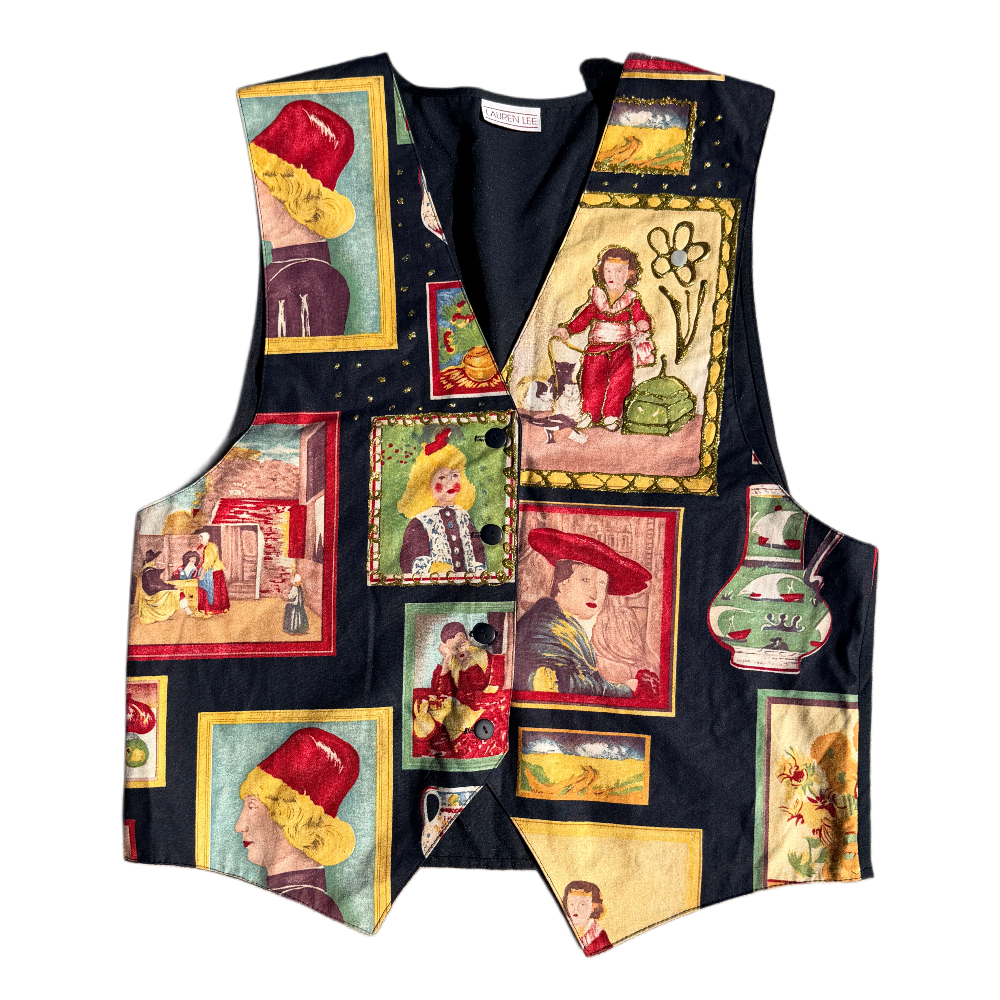 Lauren Lee Gallery Print Vest 90s