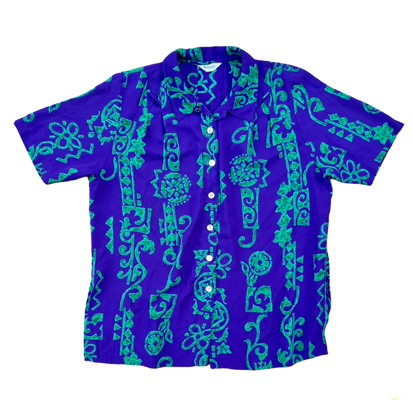 Romanche 90s Patterned Button up Top