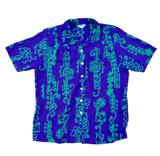 Romanche 90s Patterned Button up Top