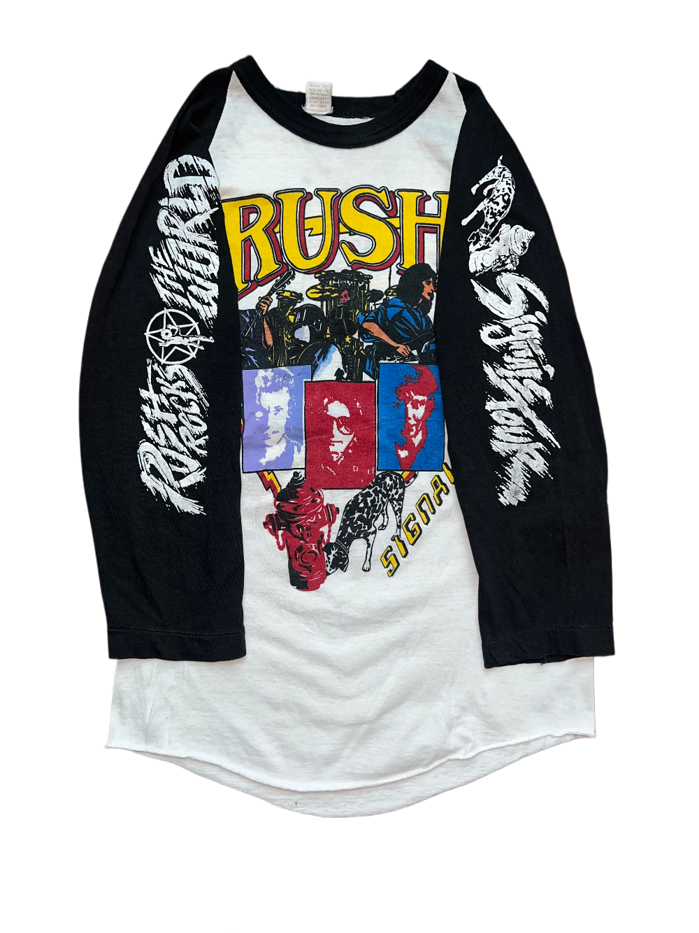 RUSH "1982 Signals" Pakistan BOOT ringer baseball tee