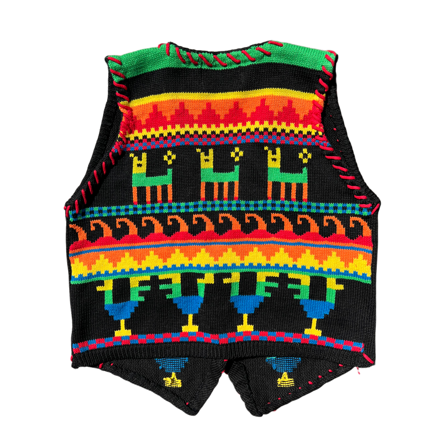 Jamie Delaney “Tapestries” Folk Art Knit Vest