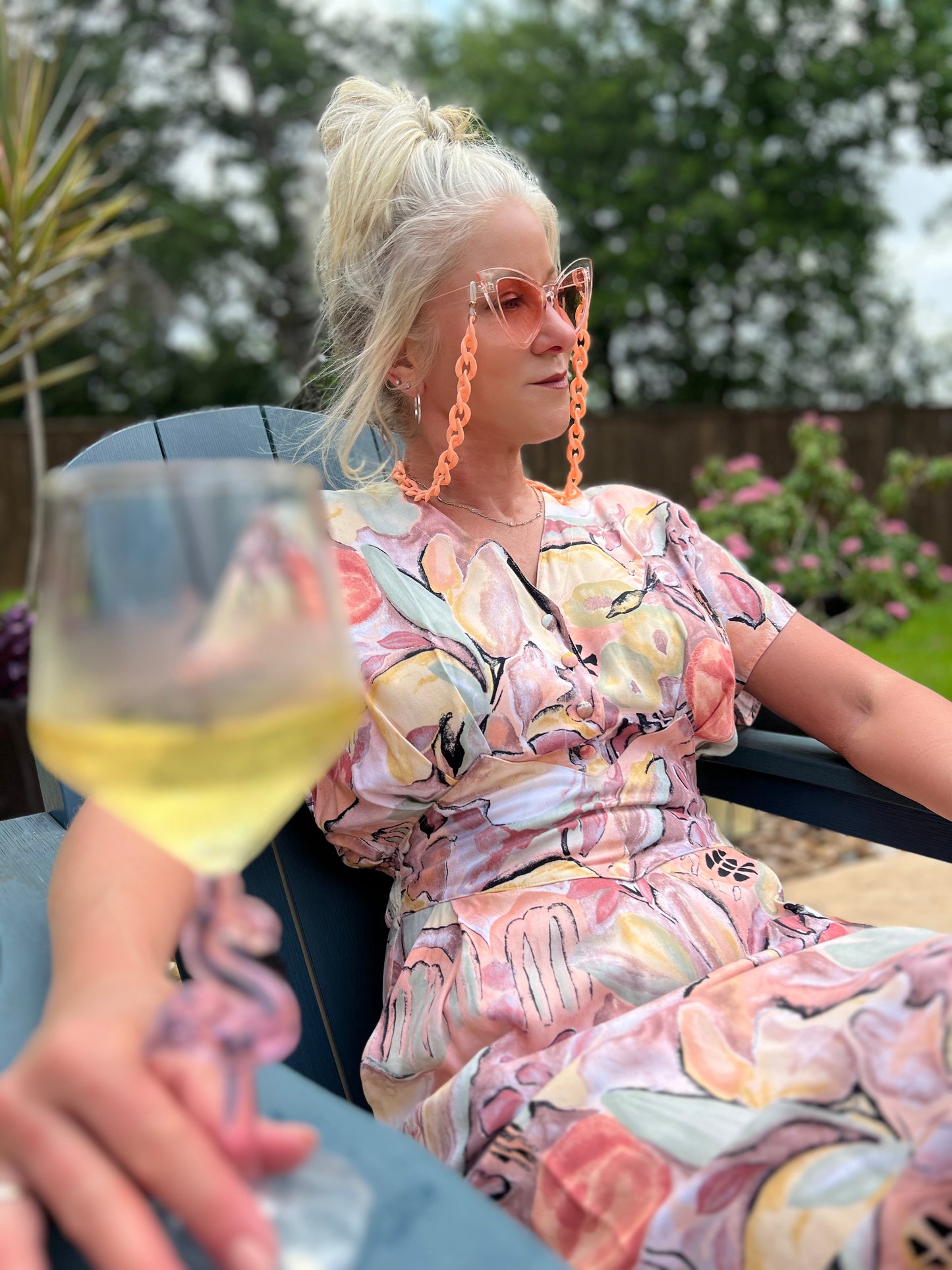 St. Michael Watercolor Floral Dress 1980s