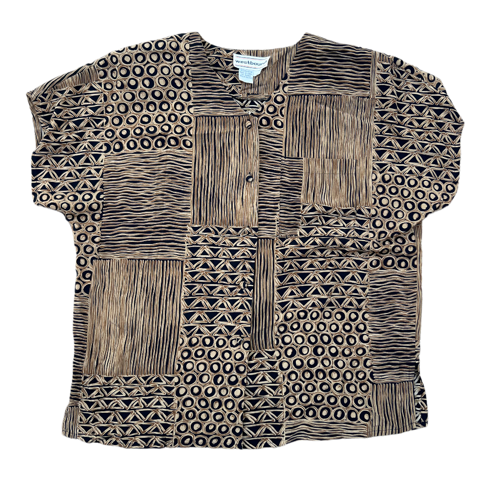90s Westbound Abstract Button Up