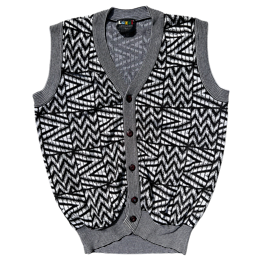 Luigi Luzzi Graphic Knit Vest 80s