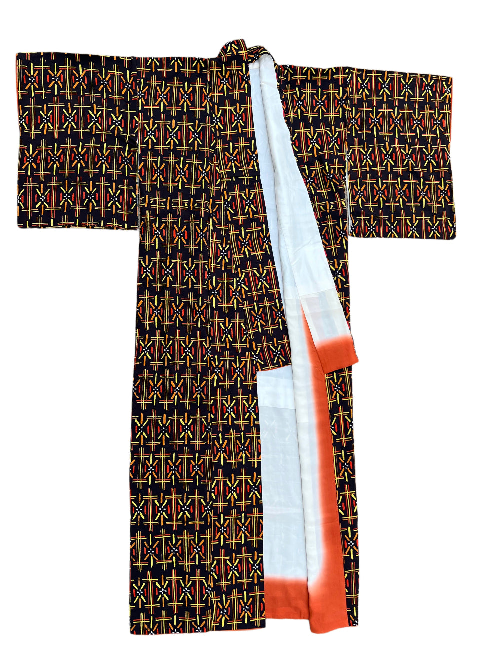 1950's Japanese Kimono "Warped Geometry"