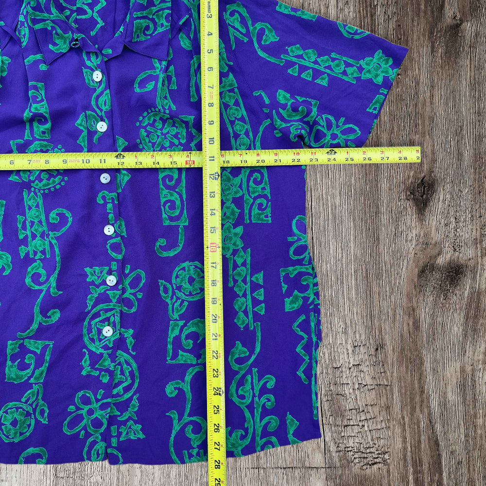 Romanche 90s Patterned Button up Top