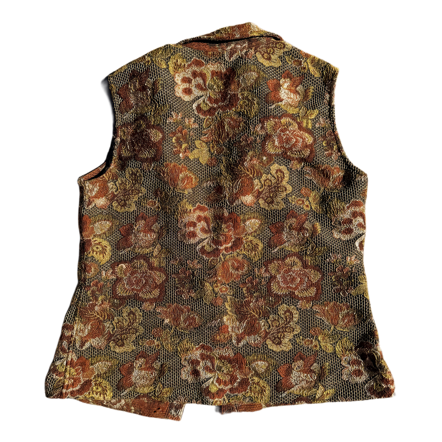 Christopher & Banks Jacquard Floral Vest Y2K
