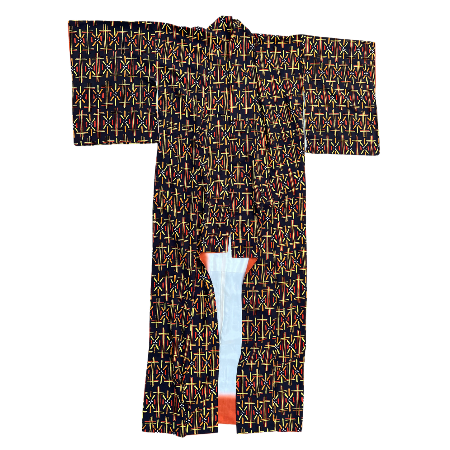 1950's Japanese Kimono "Warped Geometry"