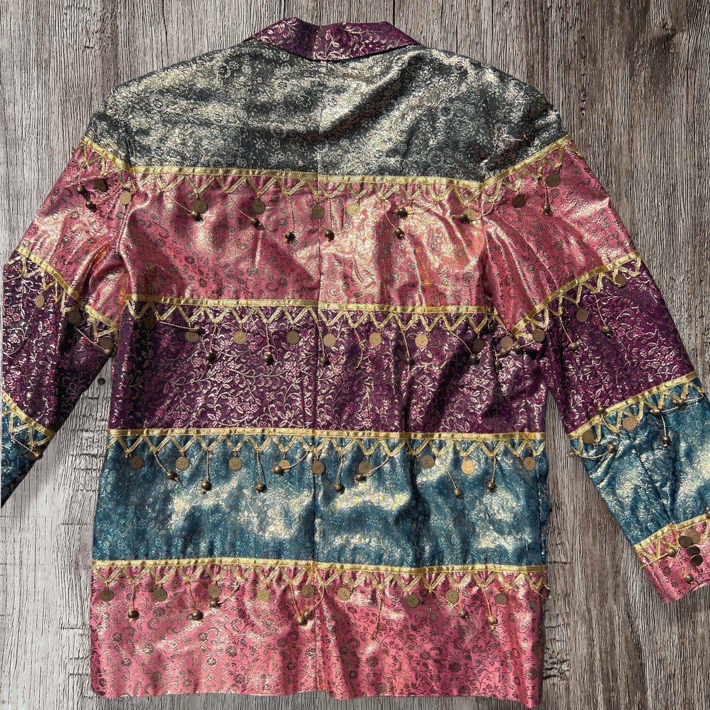 1990s Sandy Starkman Metallic Brocade Coin Set (2 Piece)