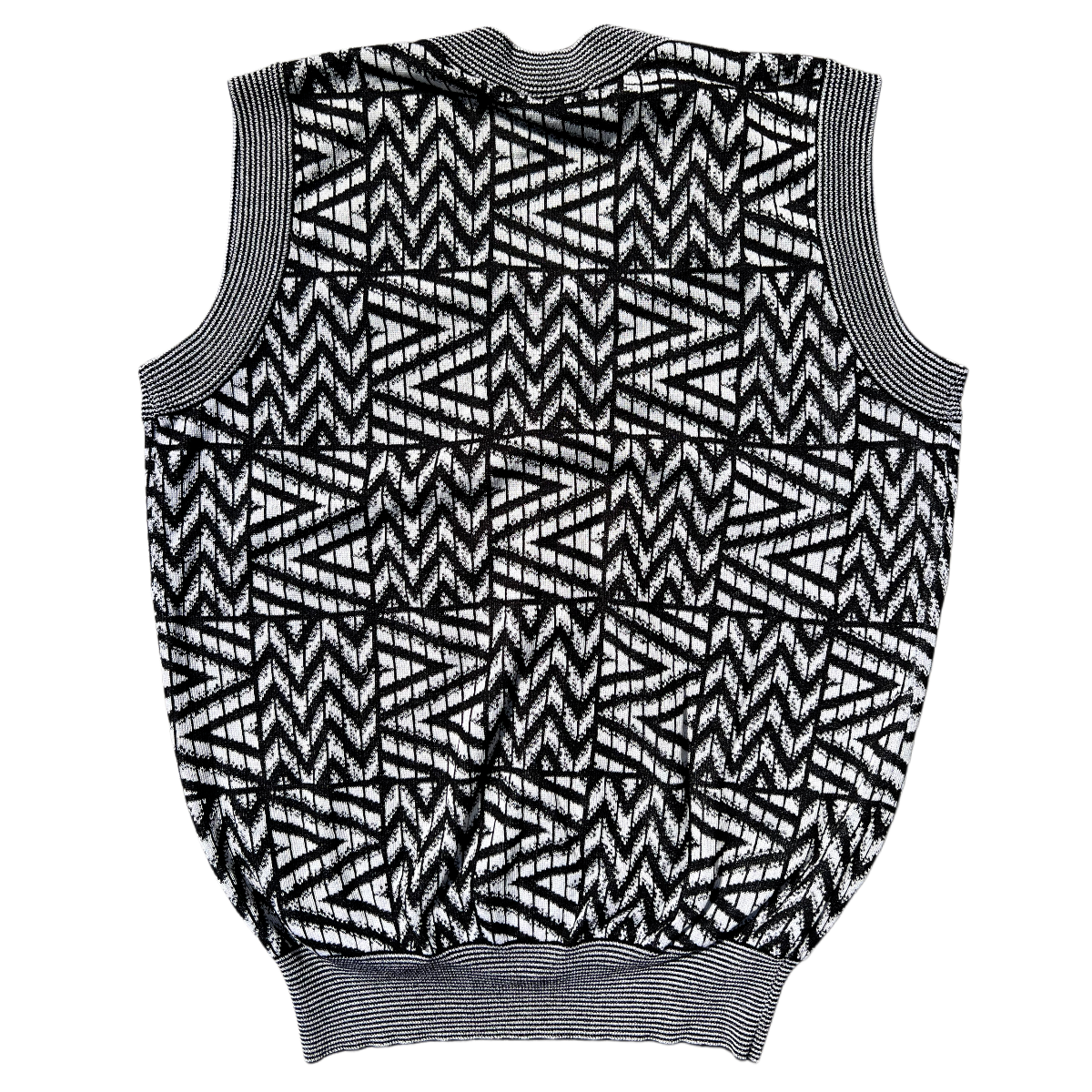 Luigi Luzzi Graphic Knit Vest 80s