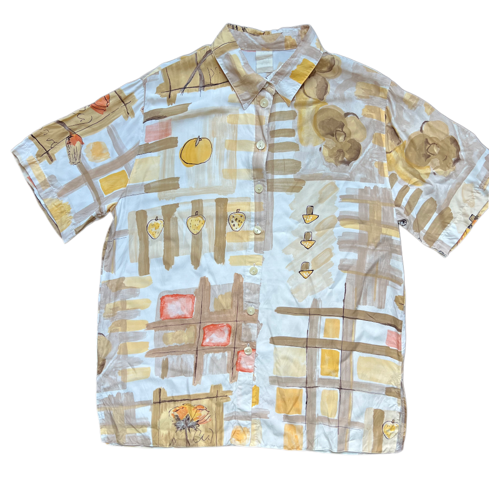 90s Patterned Button Up