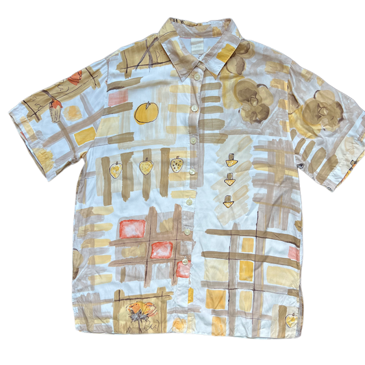 90s Patterned Button Up