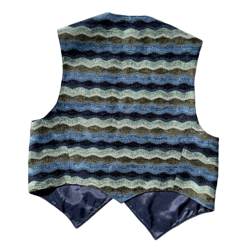 Longhorn Wavy Stripe Vest 1970s Revival