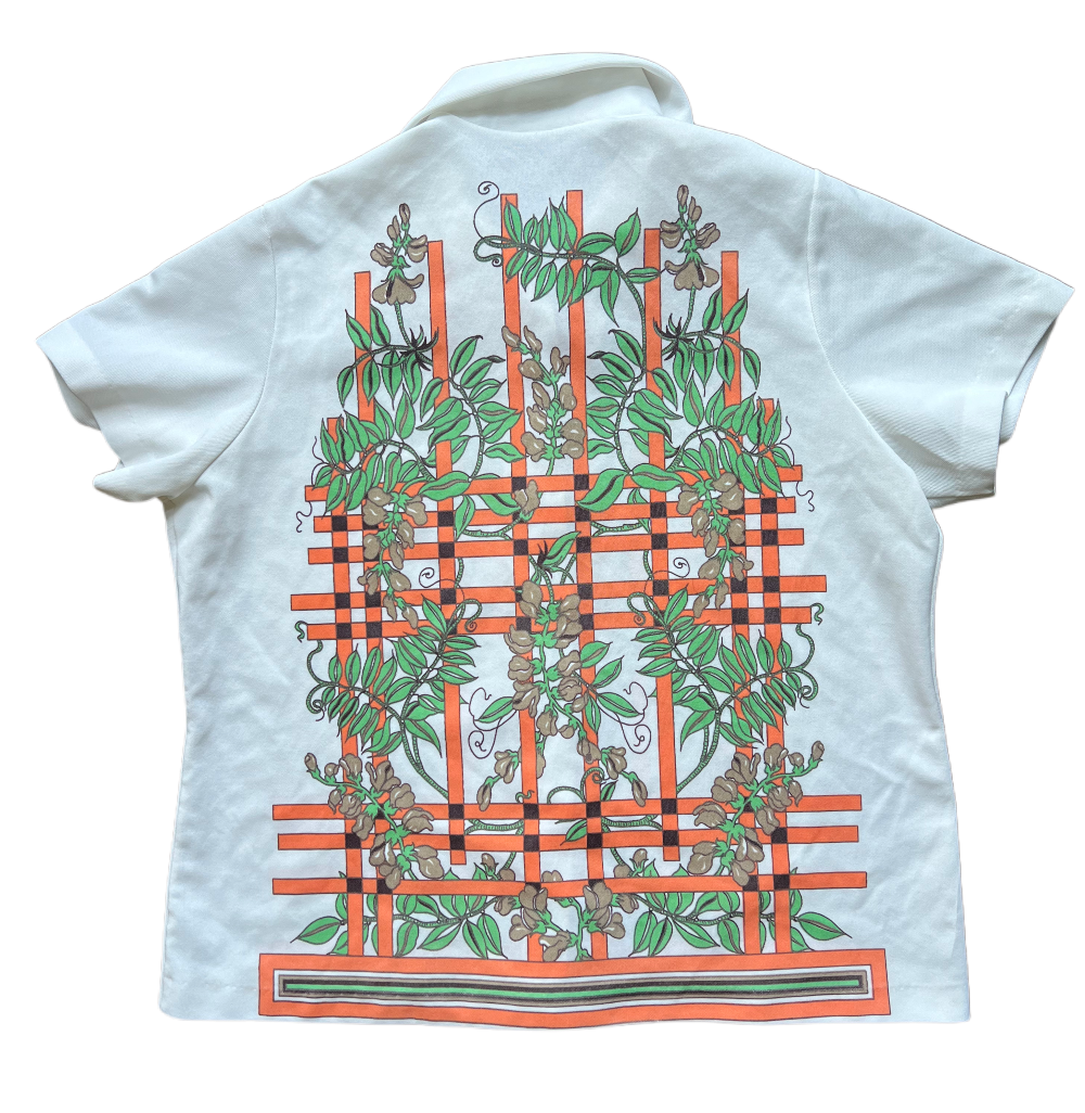 70s mod Poly Knit Top with Dagger Collar