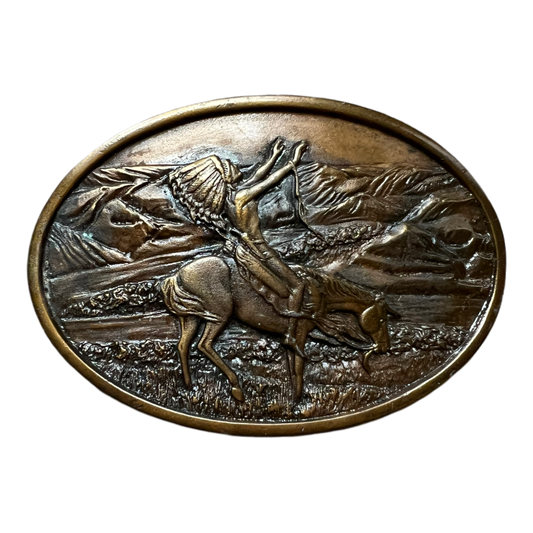 1977 Chief Joseph Brass Belt Buckle