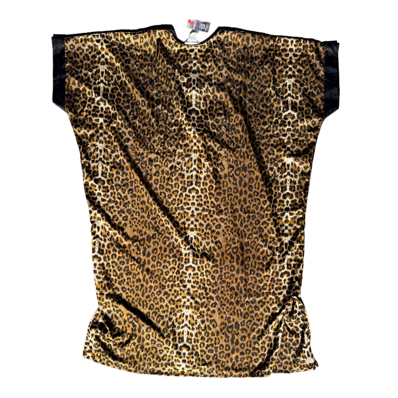 Winlar Leopard Satin Kaftan 1990s