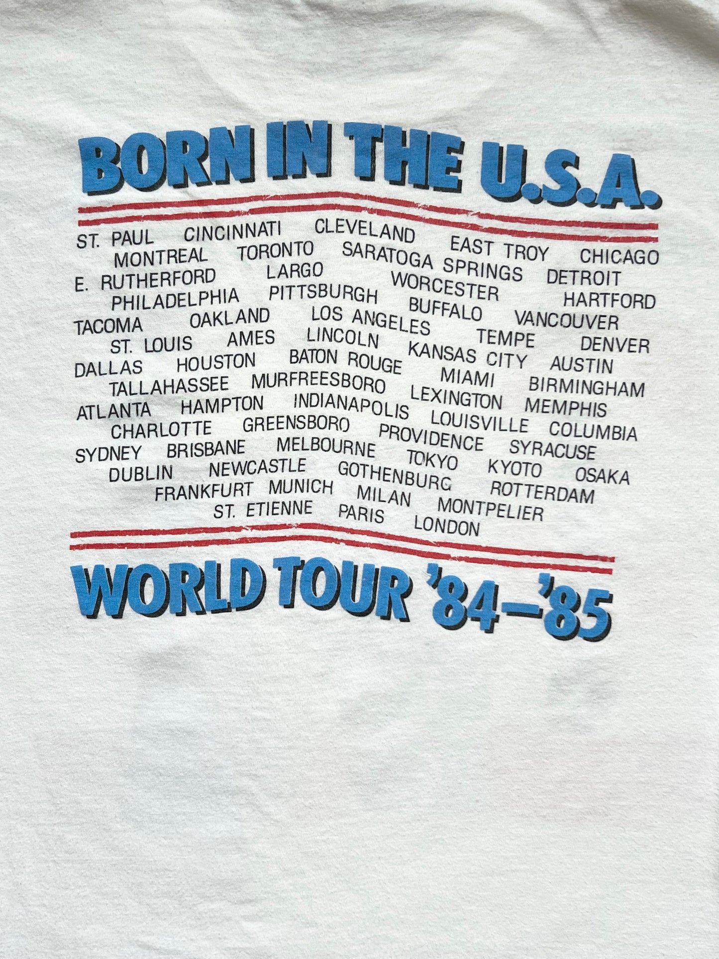 '84-'85 Bruce Springsteen Born in the USA World Tour Tee