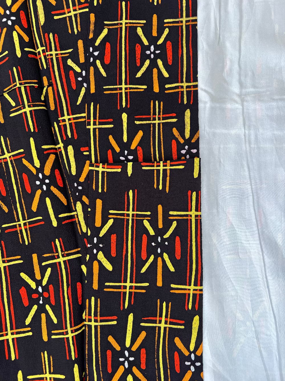 1950's Japanese Kimono "Warped Geometry"