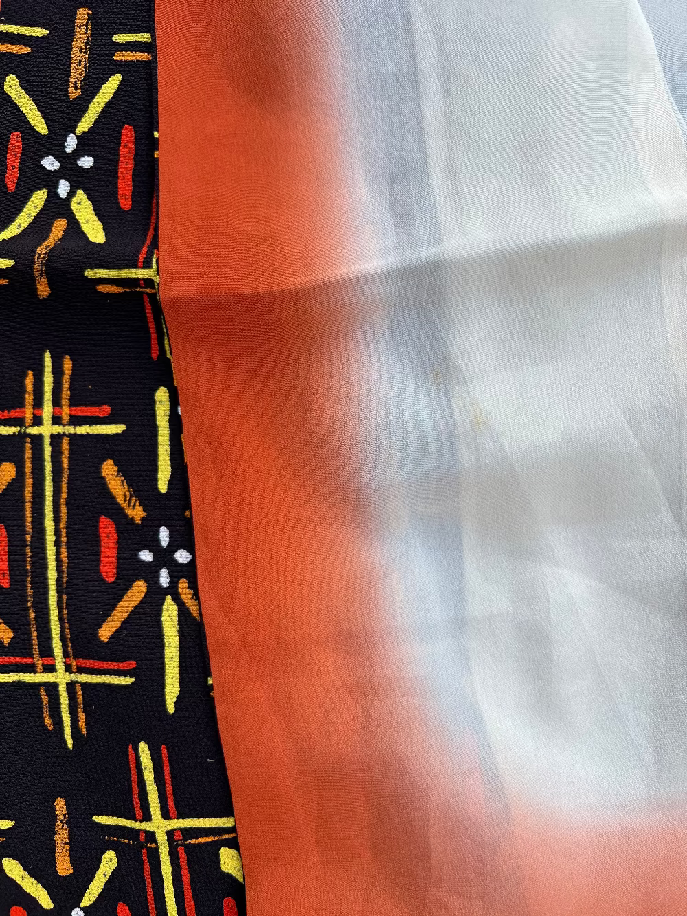 1950's Japanese Kimono "Warped Geometry"