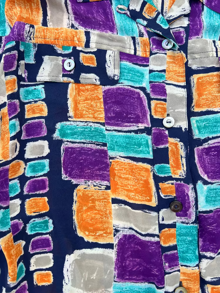 80s/90s International Couture printed button up