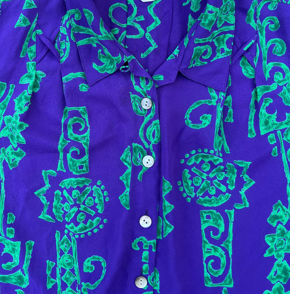 Romanche 90s Patterned Button up Top