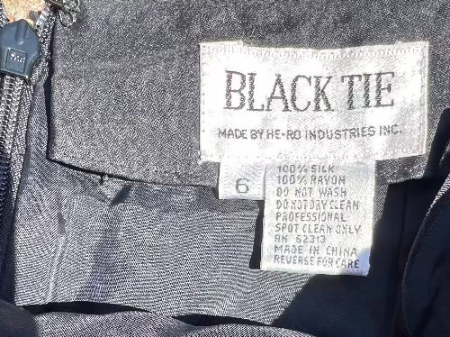 Black Tie Sequin Silk Skirt  Late 90s/Y2K