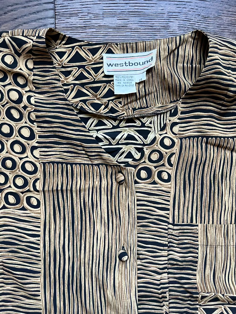 90s Westbound Abstract Button Up