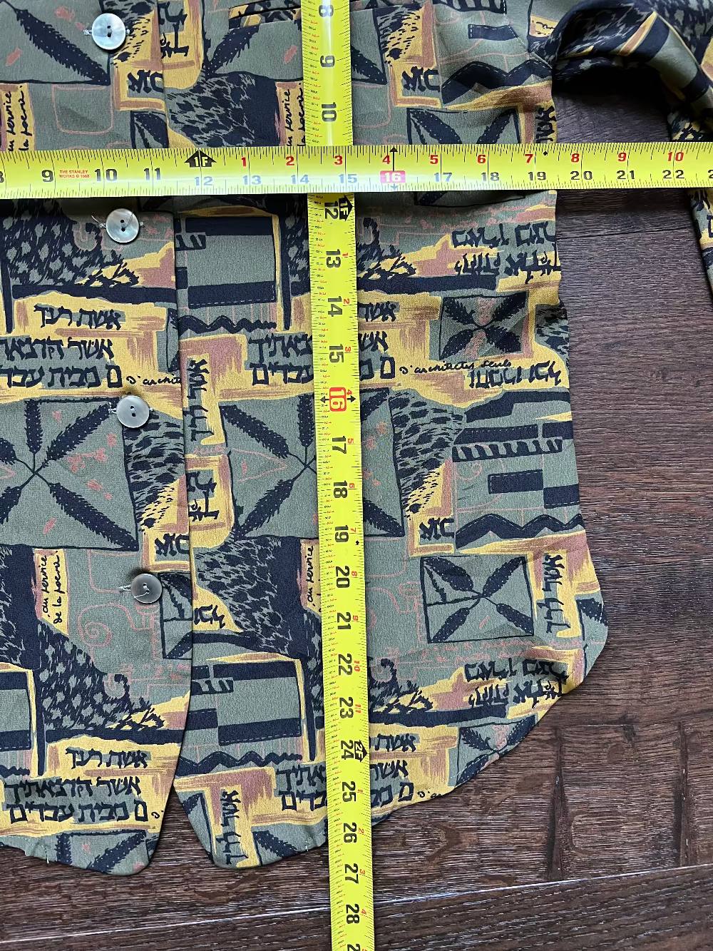 80s/90s Earth Tone Patterned Long Sleeve Button Up