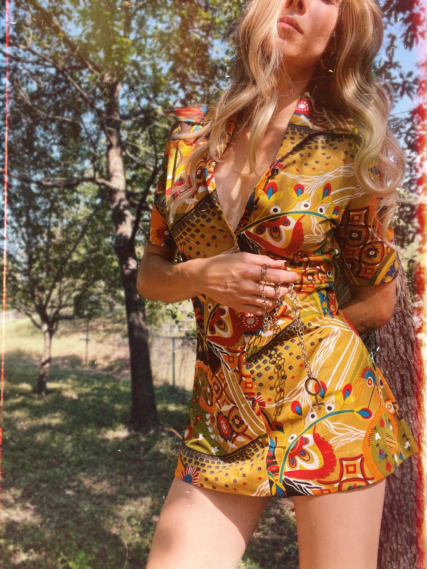 70's Psychedelic Mini Dress