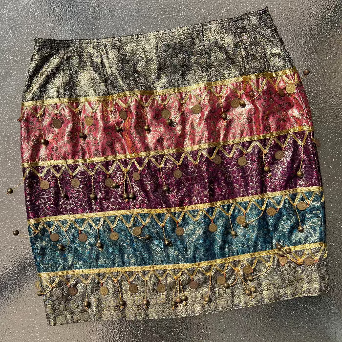 1990s Sandy Starkman Metallic Brocade Coin Set (2 Piece)