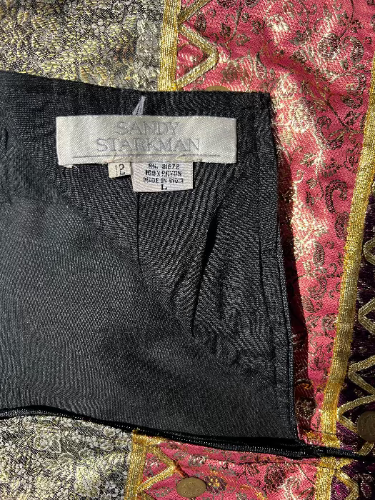 1990s Sandy Starkman Metallic Brocade Coin Set (2 Piece)