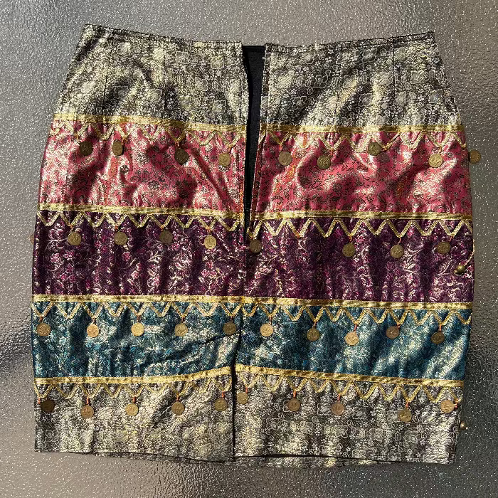 1990s Sandy Starkman Metallic Brocade Coin Set (2 Piece)