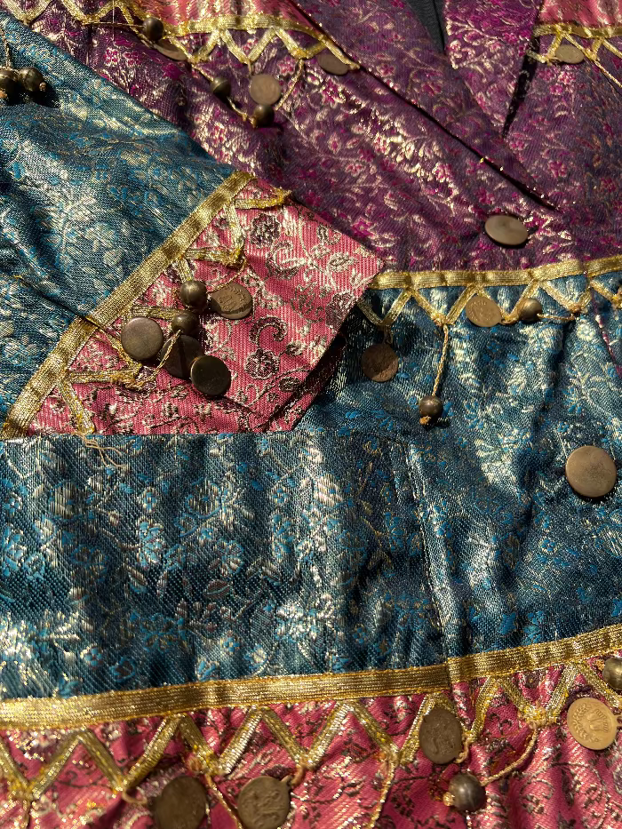 1990s Sandy Starkman Metallic Brocade Coin Set (2 Piece)