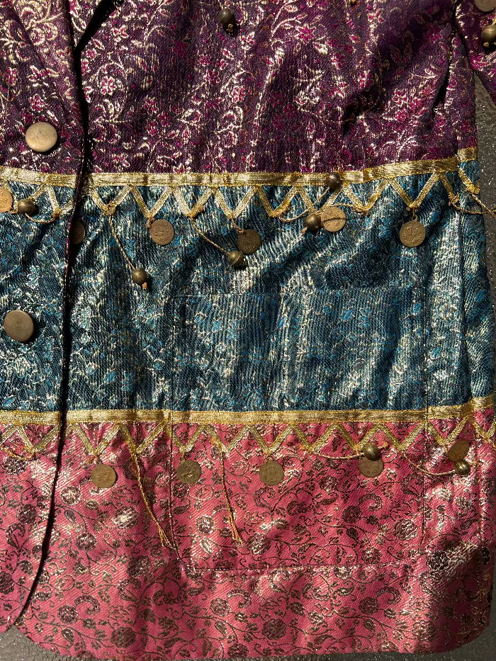 1990s Sandy Starkman Metallic Brocade Coin Set (2 Piece)