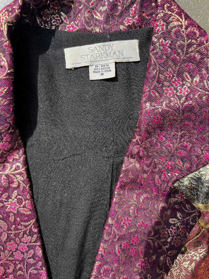 1990s Sandy Starkman Metallic Brocade Coin Set (2 Piece)