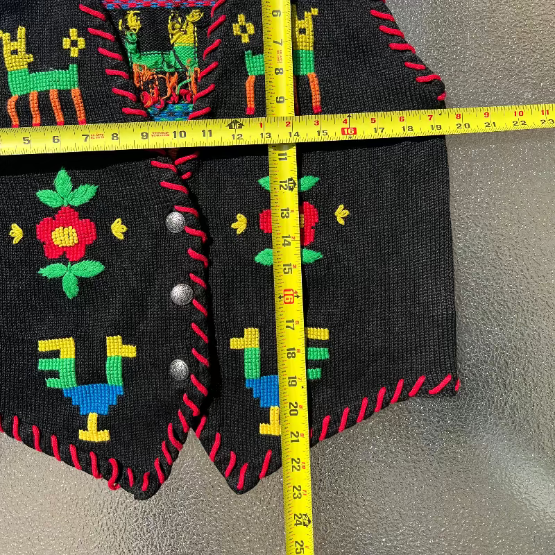 Jamie Delaney “Tapestries” Folk Art Knit Vest