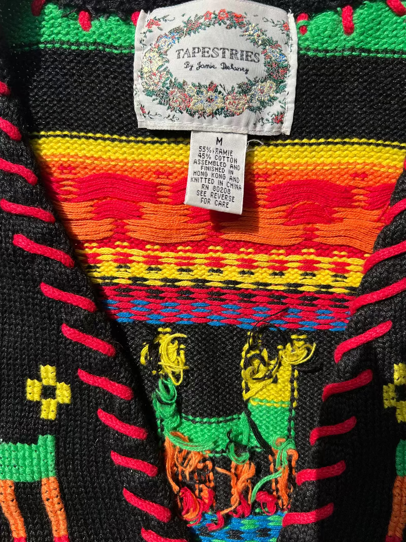 Jamie Delaney “Tapestries” Folk Art Knit Vest